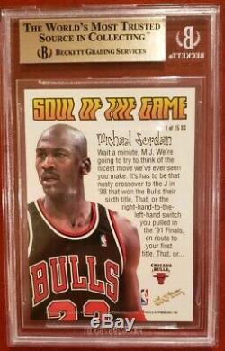 1998-1999 Skybox Prime Soul Of The Game Michael Jordan Insérer Bgs 9,5 Gem Mint