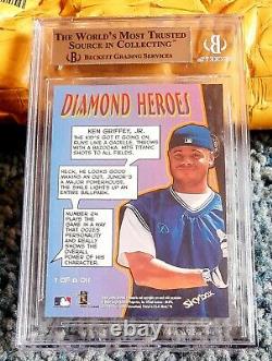 1998 Univers Métallique Heroes Diamantaires #1 Ken Griffey Jr. Hof Pop 3 Bgs 9.5 Gem Mint