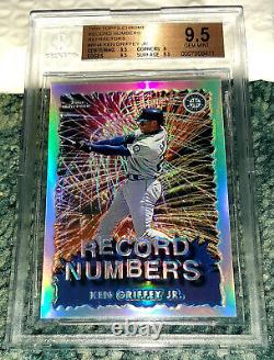1999 Topps Chrome Record Numbers Refractor #rn4 Ken Griffey Jr. Bgs 9.5 Gem Mint<br/>
 

 
 
<br/> 

1999 Topps Chrome Record Numbers Refractor #rn4 Ken Griffey Jr. Bgs 9.5 Gem Mint