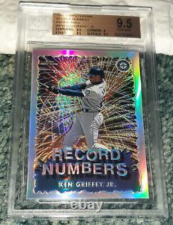 1999 Topps Chrome Record Numbers Refractor #rn4 Ken Griffey Jr. Bgs 9.5 Gem Mint
<br/> 
<br/>
 1999 Topps Chrome Record Numbers Refractor #rn4 Ken Griffey Jr. Bgs 9.5 Gem Mint