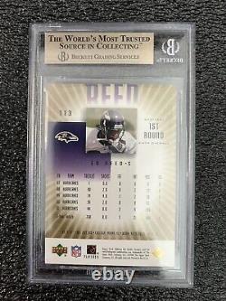 2002 UD Upper Deck Graded #113 Ed Reed Or RC Rookie /75 BGS GEM MINT 9.5 POP 1