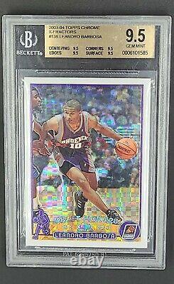 2003 Topps Chrome Xfractor #138 Leandro Barbosa Rc /220 Rookie Bgs 9.5 Menthe Gemme