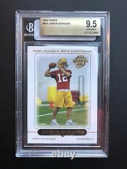 2005 Topps Aaron Rogers Rookie Bgs 9.5 Menthe Gemme #431