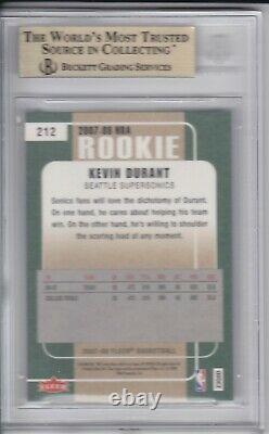 2007-08 Kevin Durant Fleer #12 Rc Rookie Bgs 9.5 Quad Gem Mint+