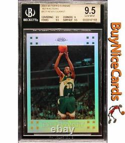 2007-08 Kevin Durant Topps Chrome Refractor Rc Rookie /1499 Bgs 9.5 Gem Menthe