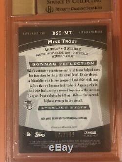 2009 Bowman Sterling Rc Refractor Auto Mike Truite # 161/199 Bgs Gem Mint 9.5 / 10