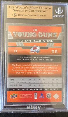 2013-14 Deck Supérieur Nathan Mackinnon Young Guns Rookie Rc Bgs (9,5 X 4)gem Mint