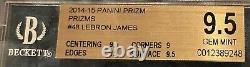 2014-15 Panini Prizm Argent #48 Lebron James Bgs 9.5 Menthe Gemme? Cavaliers Lakers