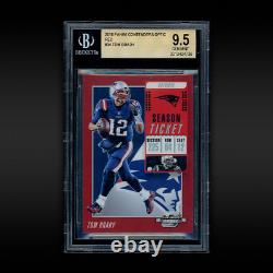 2018 Panini Contenders #34 Tom Brady Rouge /199 Bgs 9.5 Menthe Gemme