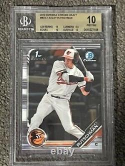 2019 1er Bowman Chrome #BDC1 Adley Rutschman RC BGS 10 PRISTINE GEM MINT Orioles 
 <br/>  

 <br/>    (Note: The title seems to be related to a sports card or collectible.)
