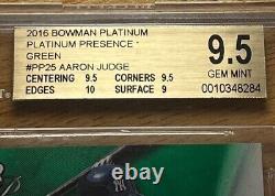 Aaron Juge Pop 2 Rookie /99 Bgs Gem Mint 9.5 Bowman Platinum 2016