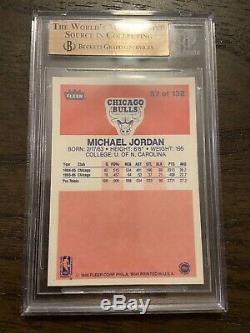 Bgs 9,5 Gem Mint 1986 Fleer Michael Jordan # 57 Subs Rc Rookie 10 / 9,5 / 9,5 / 9