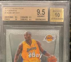 Bgs 9.5 Kobe Bryant 2012-2013 Panini Prizm Auto Gem Mint Lakers Mvp