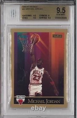 Bgs 9.5 Michael Jordan 1990-91 90-91 Skybox #41 Chicago Bulls Hof Rare Gem Mint