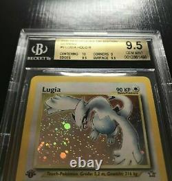 Bgs 9.5 W10 Lugia 1 Edition Neo Genesis 9/111 Pokemon Wotc Gem Mint Psa 10 Pop 1