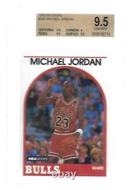Carte de basketball Michael Jordan de 1989 NBA Hoops #200 des Chicago Bulls BGS Gem Mint
