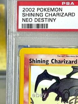 Charizard Brillant Holo Pokemon Card Illimité Neo Destiny 107/105 Bgs Psa 10 Gem