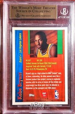 Kobe Bryant 1996-1997 Projet De Rachat Rookie Topps Rc Bgs 9.5 True Gem Mint Subs