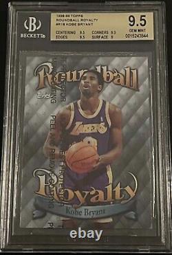 Kobe Bryant 1998-1999 Topps Roundball Royalty #r18 Bgs 9.5 Gem Mint Avec Sous-grades