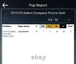 Luka Doncic 2019-20 Panini Select Select Entreprise Gold Prizm /10 True Gem Bgs 9.5