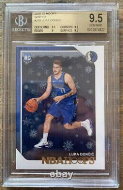 Luka Doncic Nba Hoops Hiver Rookie Card Rc Edition Sp #268 Bgs 9.5 Menthe Gemme