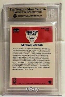 Michael Jordan 1986-87 Carte De Recrue Autocollant Fleer # 8 Bgs 9.5 Gem Mint Rc