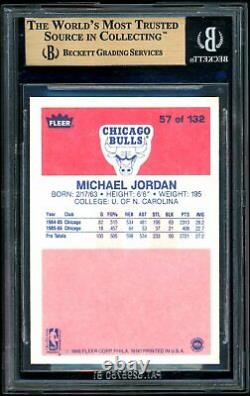 Michael Jordan 1986-87 Fleer #57 Rc Bgs 9.5 Gem Mint Rookie Card Quad 9.5 Subs