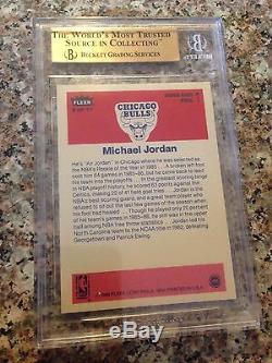 Michael Jordan 1986 Fleer Autocollant # 8 Bgs 9,5 Gem Mint Rookie Rc Deux 10 Sous-couches