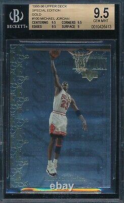 Michael Jordan 1995-1996 Upper Deck Special Edition Gold Bgs 9.5 Gem Mint #se100