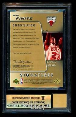 Michael Jordan 2004-05 Upper Deck Ud Finite Gold Auto /10 Bgs 9,5 Gem Mint 10
