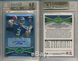 Russell Wilson 2012 Chrome Auto 40 Topps Rookie Bgs 9.5 Auto Rc 10 Gem Mint X834
