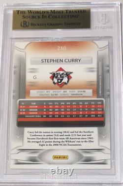 Stephen Curry 2009-10 Panini Prestige Rookie Card #230 Gem Mint Bgs 9.5