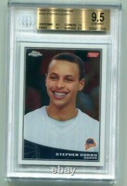 Stephen Curry 2009 Topps Chrome #339/999 Bgs 9.5 Gem Mint Rookie Rc With10 Edges