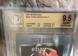 Tigre Woods Rare 2004 SI Pour Enfants 15e Anniversaire Rookie Rétro Gem MINT BGS 9.5