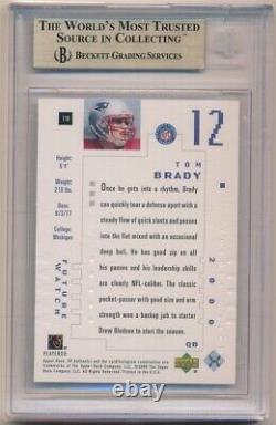 Tom Brady 2000 Sp Authentic 118 Rc Future Watch Patriotes #/1250 Bgs 9.5 Gem Mint