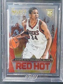 Yánnis Antetokoúnmpo 2013-14 Panini Select Red Hot Rookie Bgs 9,5 Gem Rc Mint